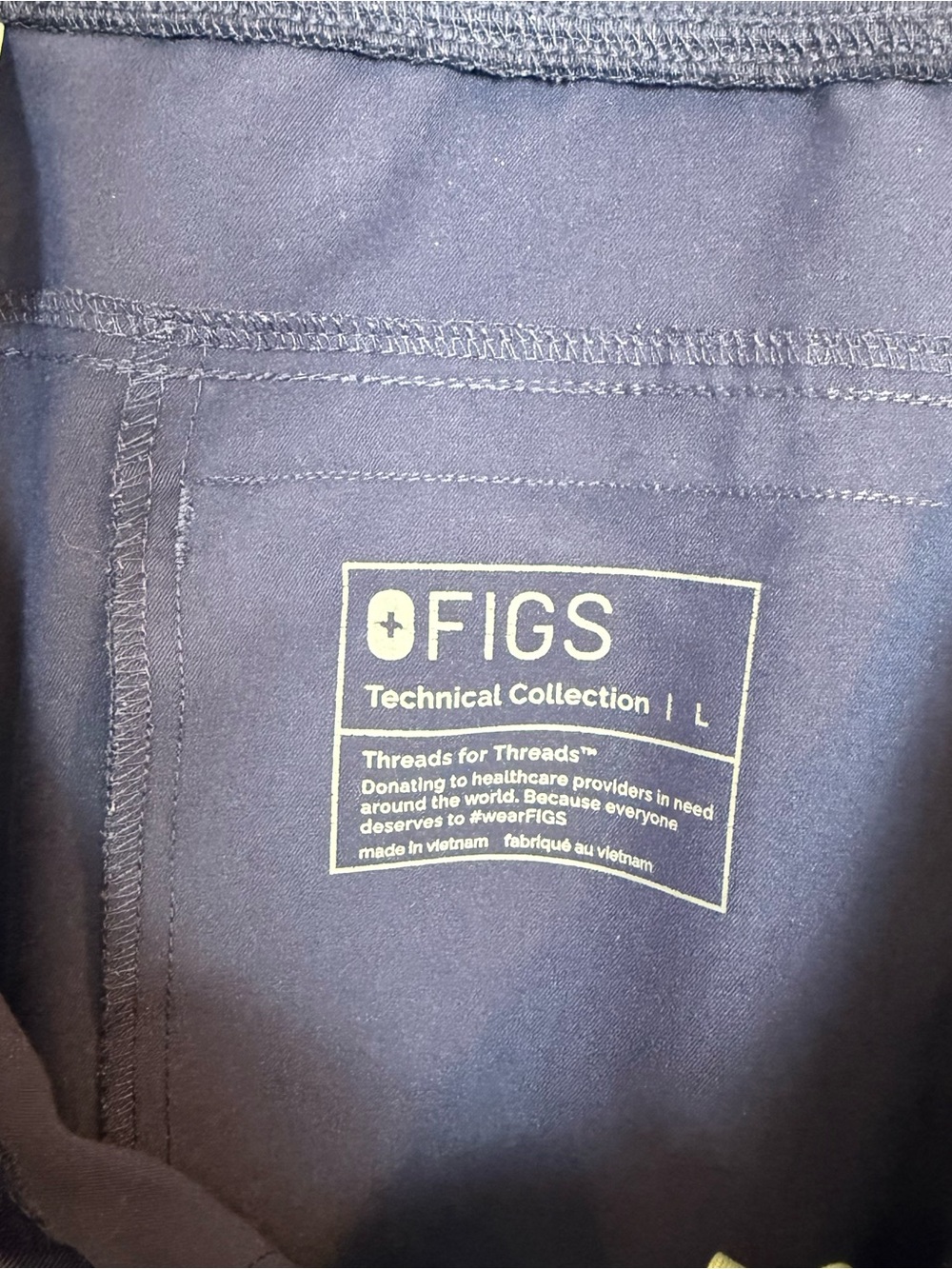 FIGS Men's Axim Cargo Scrub Pants Navy Blue Size Large Tech Collection T2001 - Picture 2 of 7